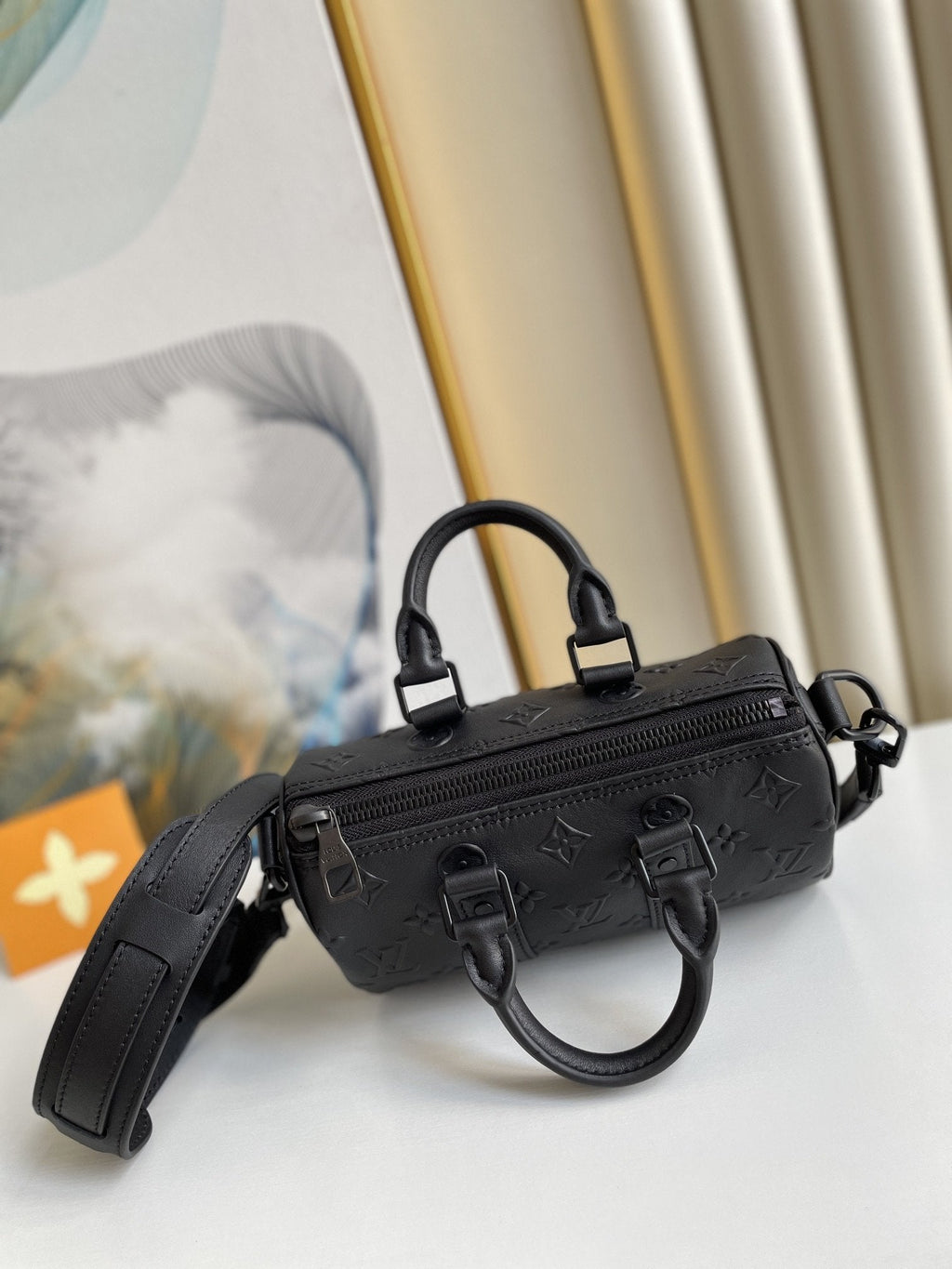 Louis Vuitton Keepall XS 21cm Black Monogram Seal Bag