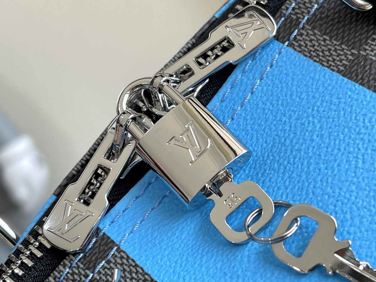 Louis Vuitton Keepall 50 Bandouliere Blue Damier Graphite Bag