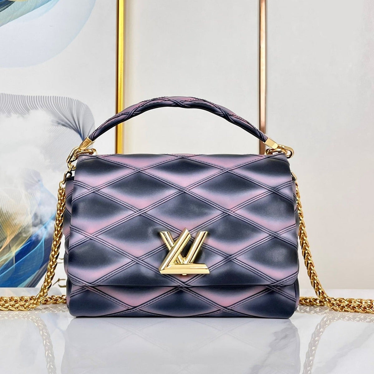 Louis Vuitton GO-14 mm 23 Black Pink Bag
