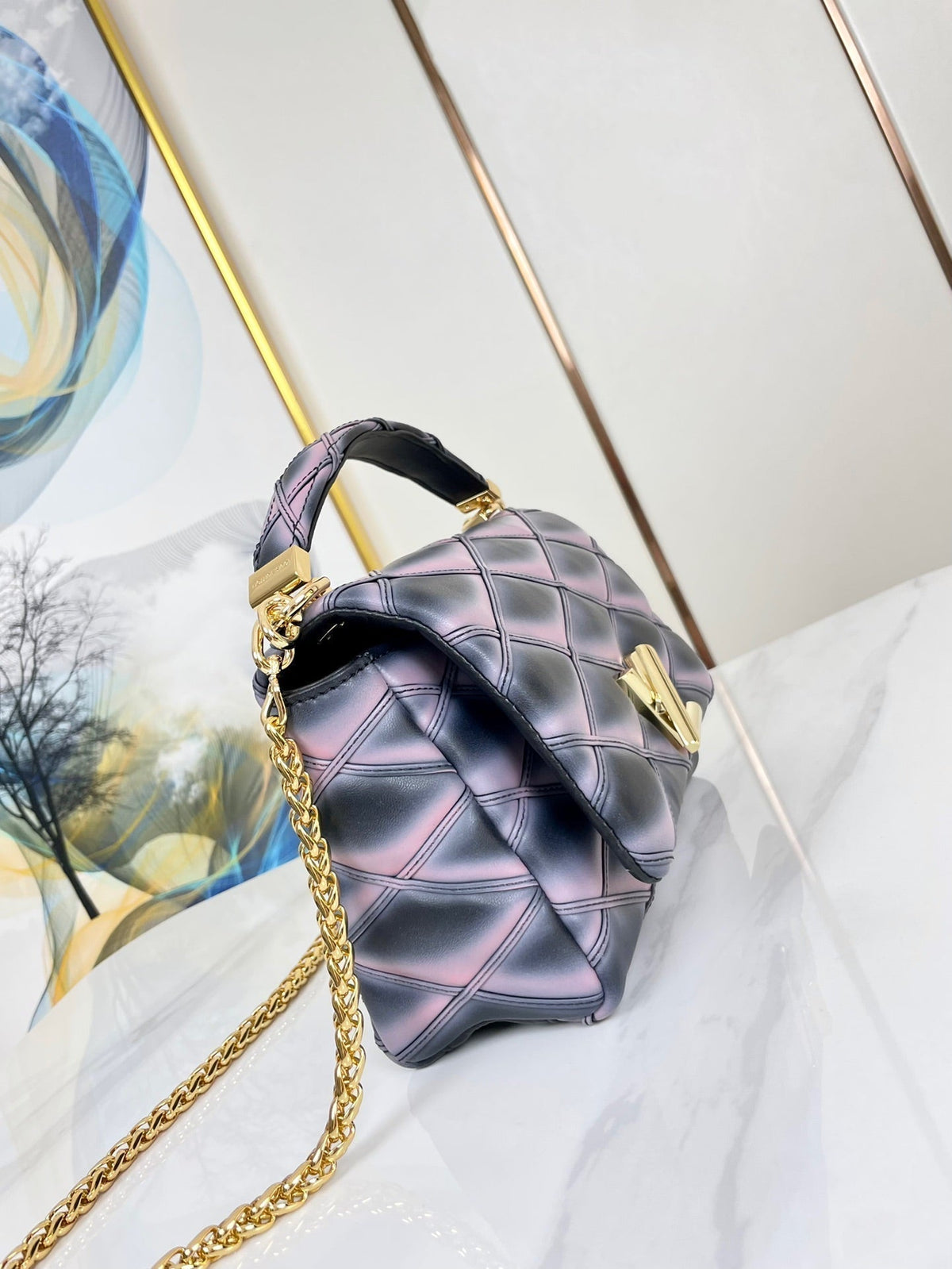 Louis Vuitton GO-14 mm 23 Black Pink Bag