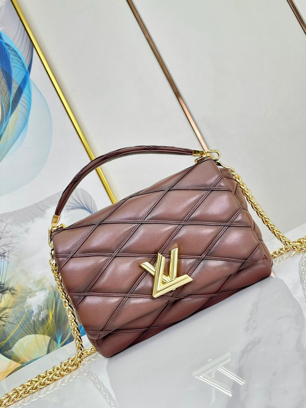 Louis Vuitton GO-14 mm 23 Tan Bag