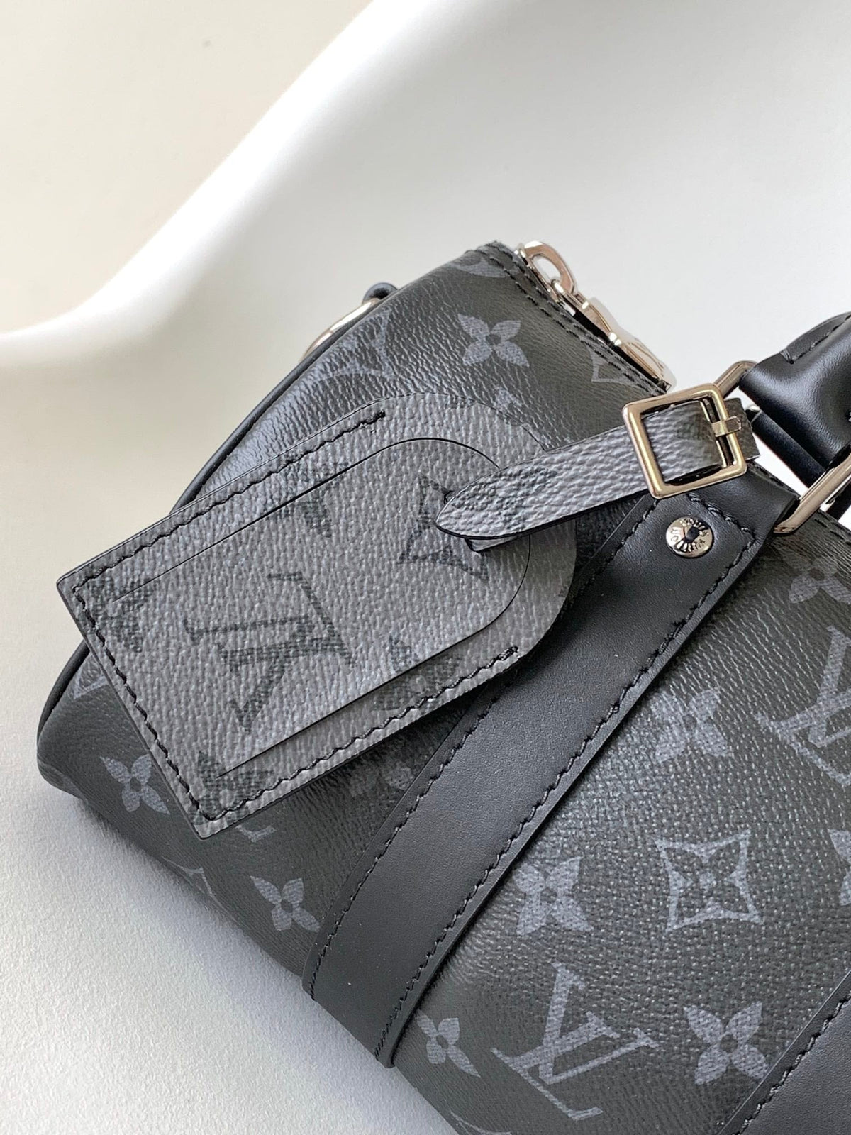 Louis Vuitton Keepall Bandoulière 25 in Black Monogram Heritage Canvas Bag