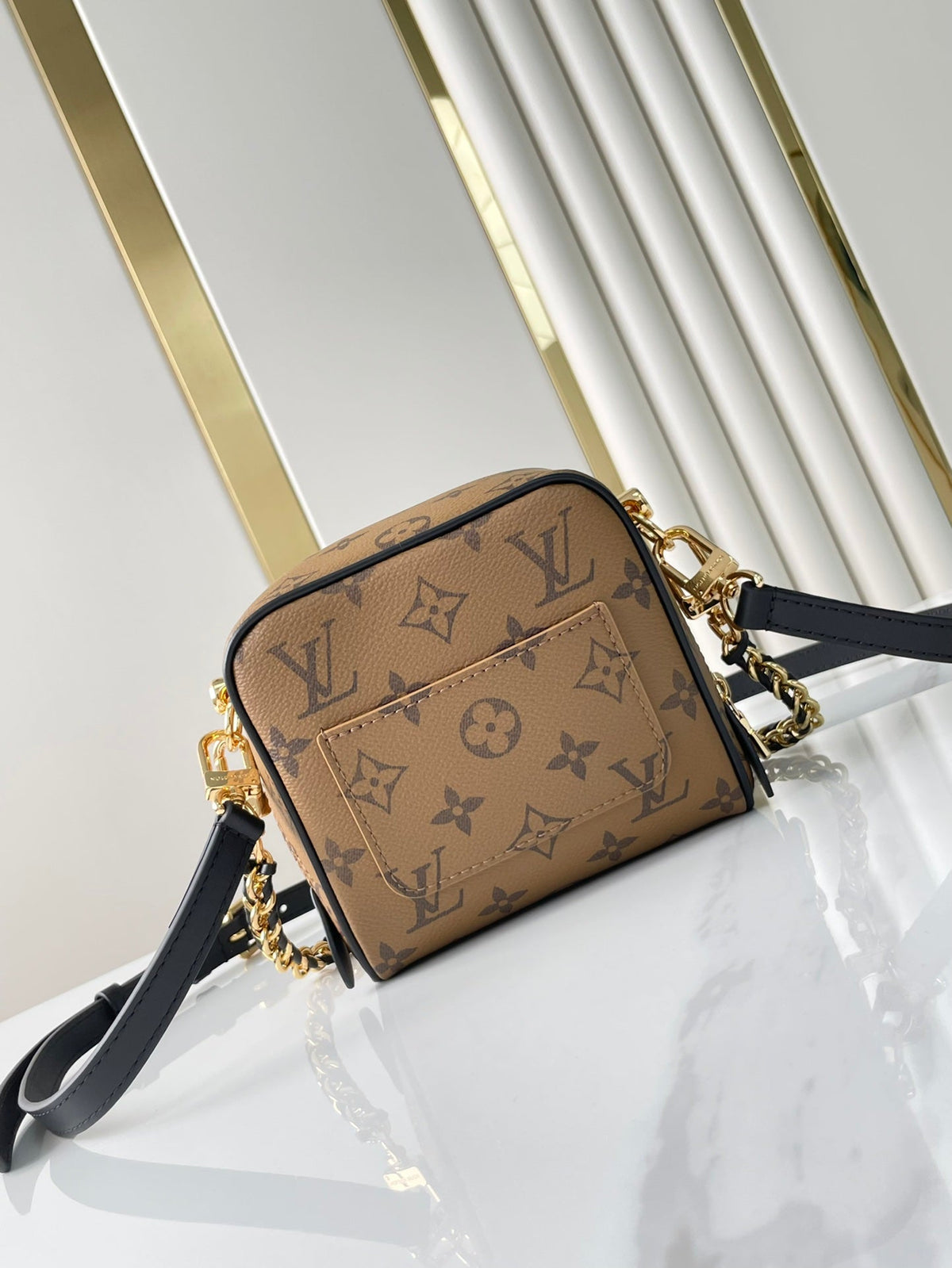 Louis Vuitton Just in Case 14 in Brown Monogram Reverse Canvas Gold Hardware Bag
