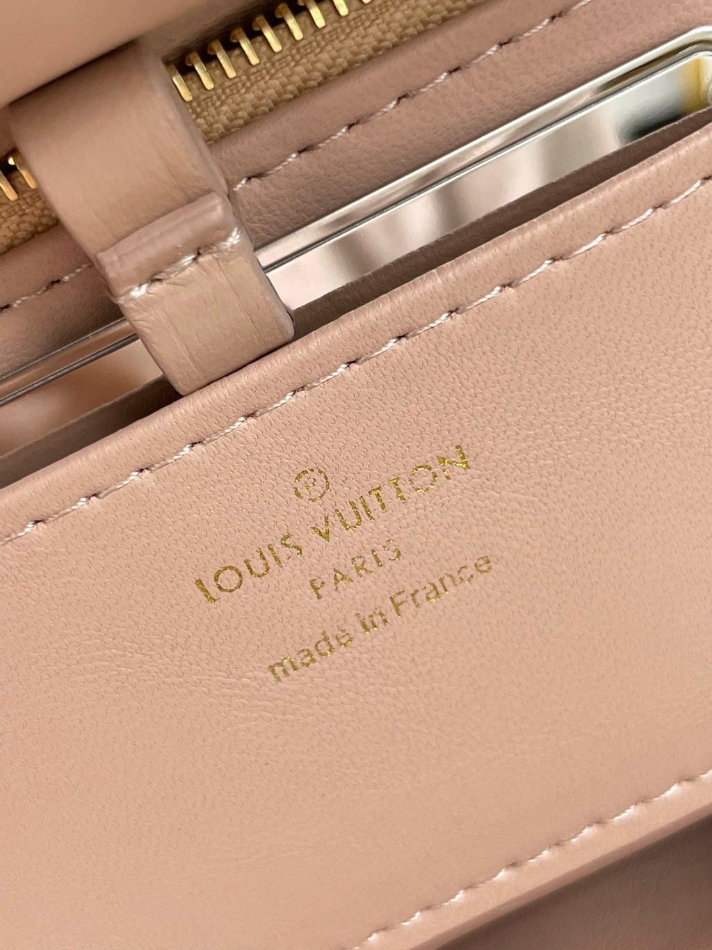 Louis Vuitton GO-14 mm 23 in Light Pink Quilted Lambskin Gold Hardwre Bag