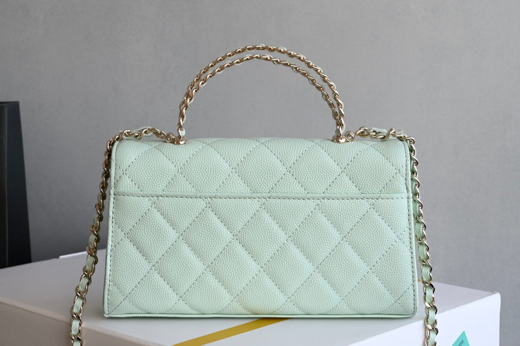 Chanel 25S Kelly 18 cm in Mint Green Lambskin Bag