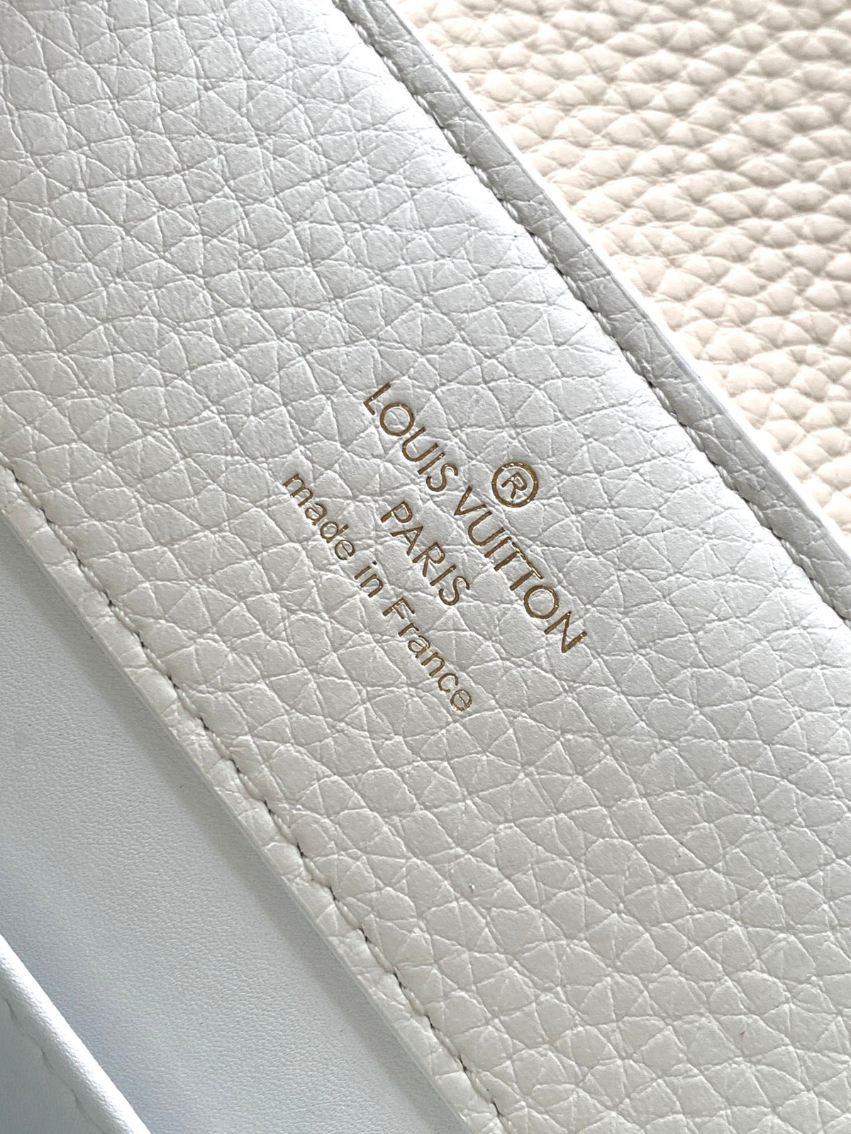 Louis Vuitton Capucines BB 27 in White Mix Pink and Beige Taurillon Gold Hardware Bag
