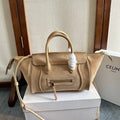 Celine 25S New Luggage 36mm in Beige Suede Gold Hardware Bag