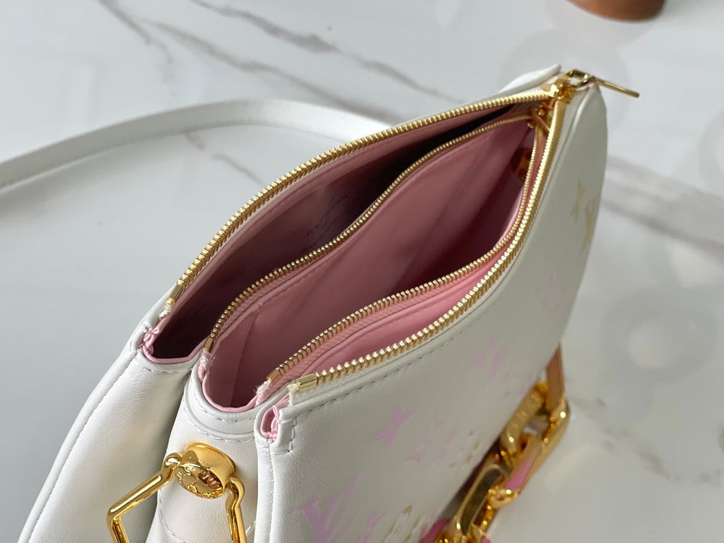 Louis Vuitton Coussin BB 21 in White Monogram Embossed Lambskin Gold Hardware Bag
