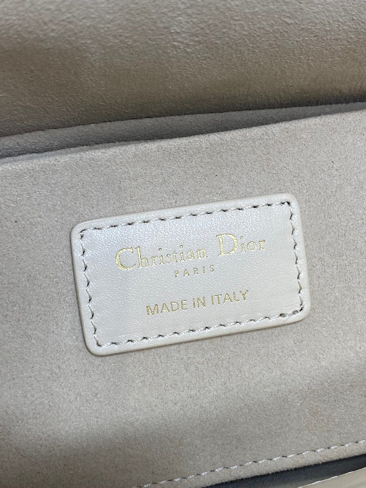 Dior 25S Medium Lady D-Joy 26 in Beige Lambskin Gold Hardware Bag