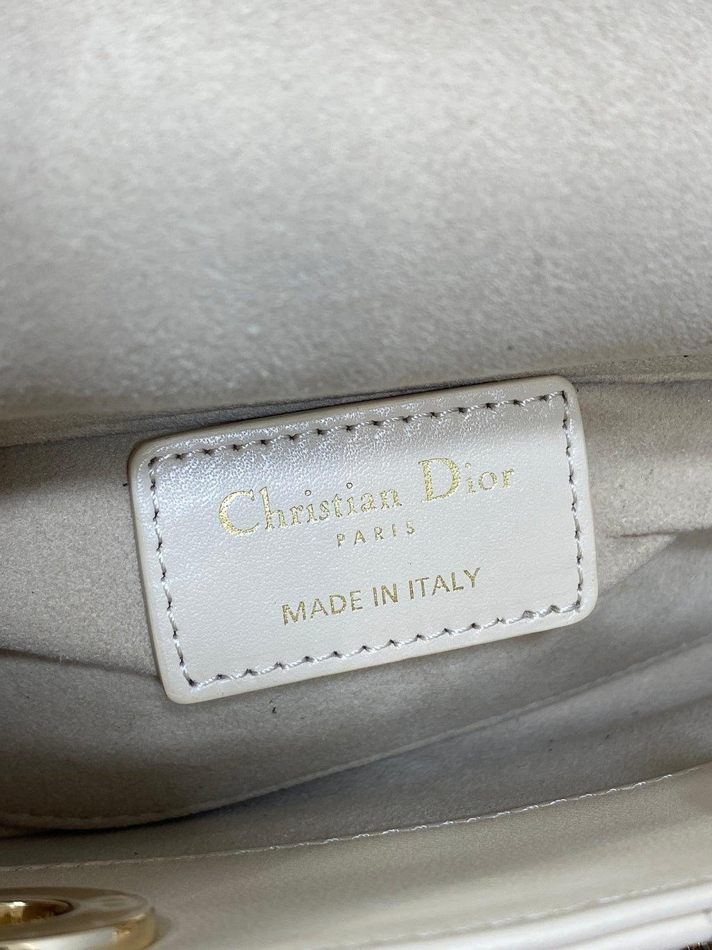 Dior 25S Micro Lady D-Joy 16 in Beige Lambskin Gold Hardware Bag