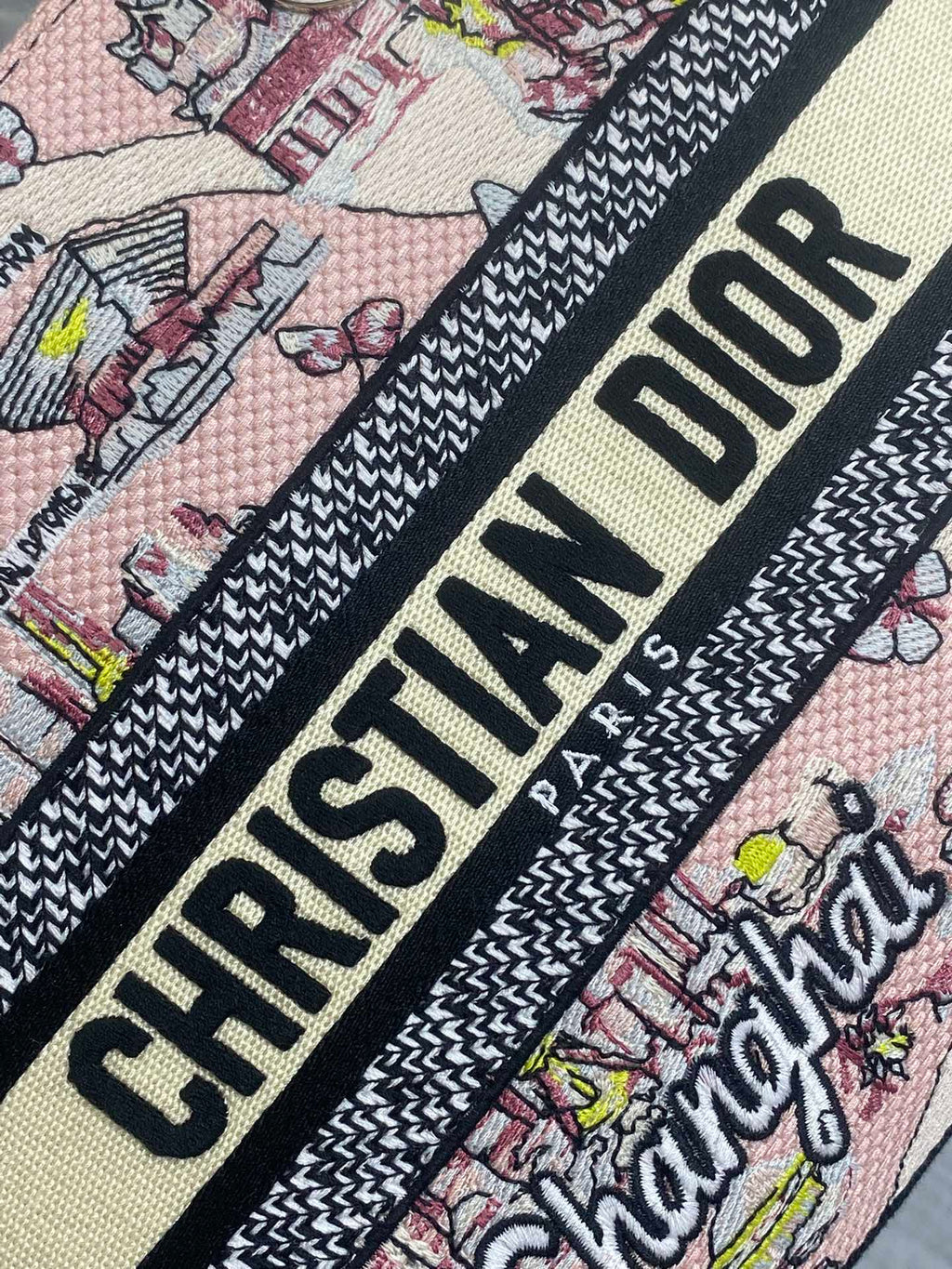 Dior 25S Small Lady D-Lite Bag 24 in Pink Canvas Butterfly