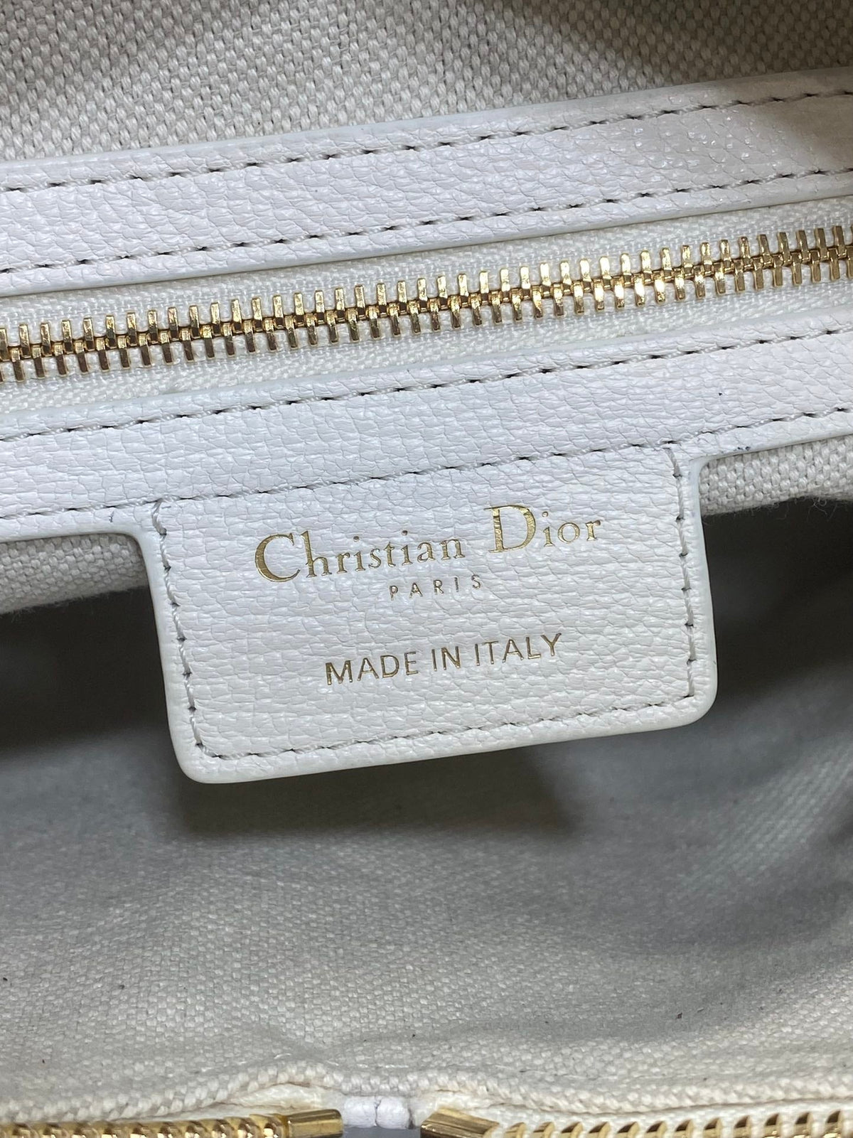 Dior 25S Small Voyage Bag 23 in Ivory Flat Macrocannage Grained Calfskin