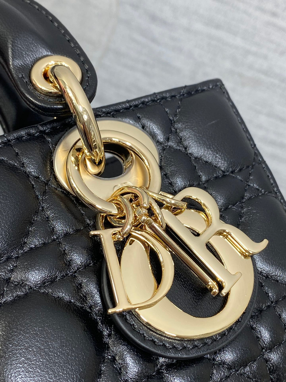 Dior 25S Micro Lady D-Joy 19 in Black Calfskin Gold Hardwre Bag