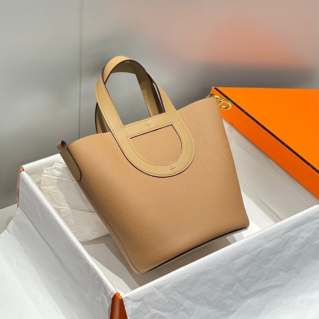 Hermes 25S in the Loop 18 in Light Caramel Calfskin Silver Hardware Bag
