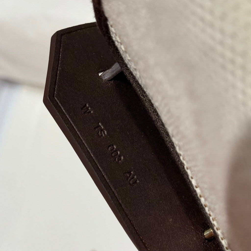 Hermes 25S Mini Herbag 20 in Off White and Black Canvas Gold Hardware Bag