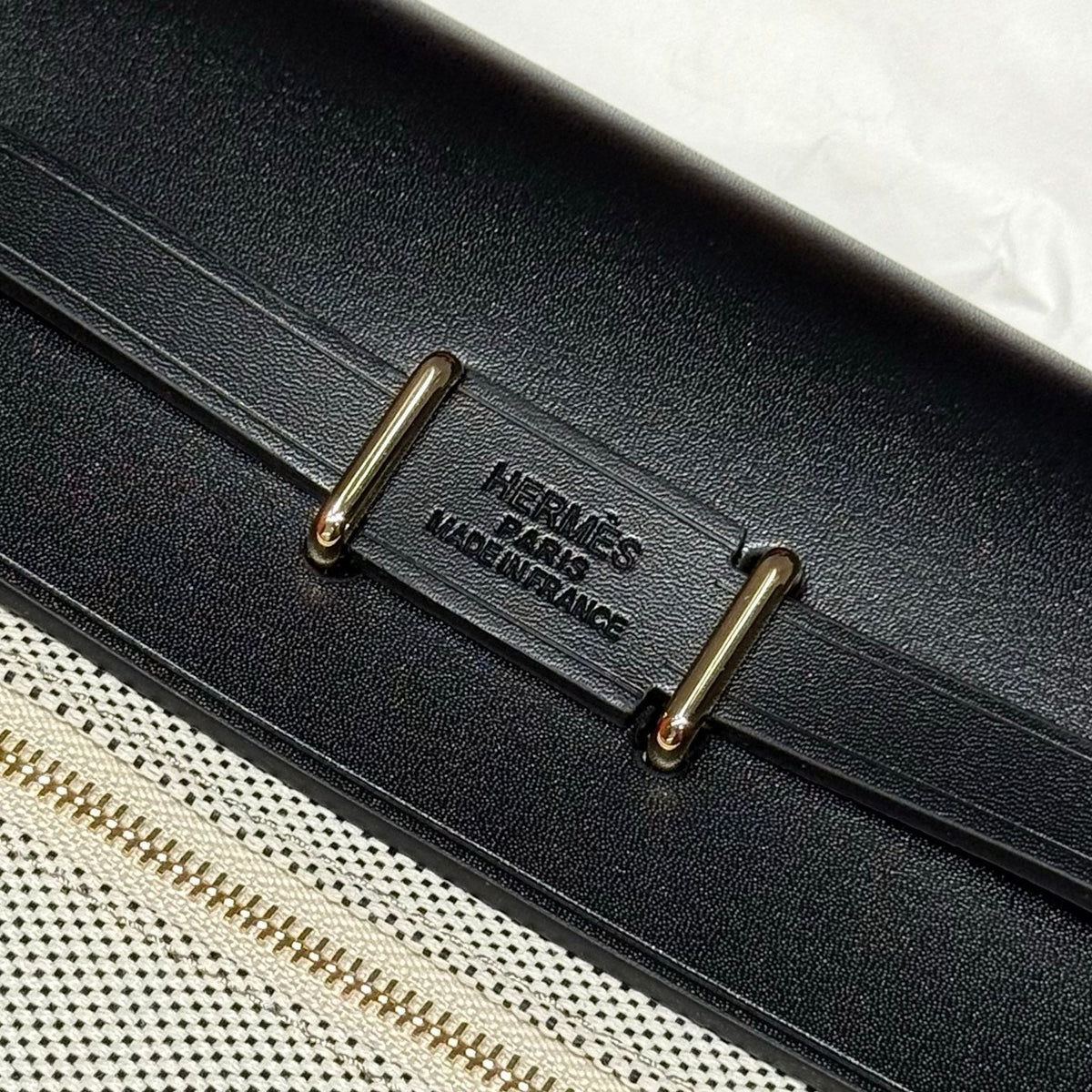 Hermes 25S Mini Herbag 20 in Sage Gray Canvas Gold Hardware Bag