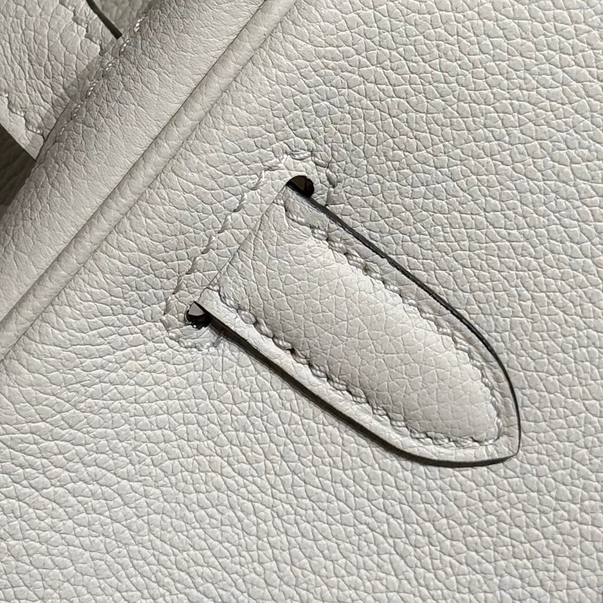 Hermes 25S Shoulder Birkin 29 in Milky White Calfskin Silver Hardware Bag