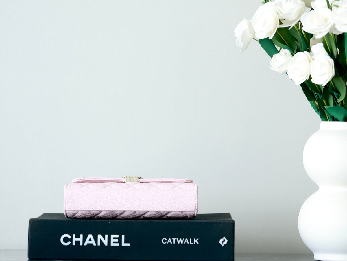Chanel 25S Kelly in Pastel Pink Lambskin with Gold Hardware Bag