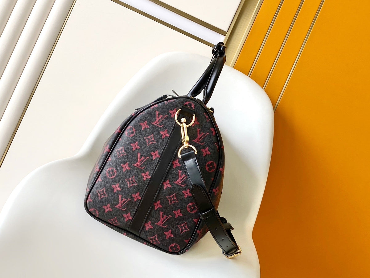 Louis Vuitton Keepall Bandoulière 45 in Black Monogram Tomette Canvas Bag