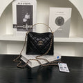 Chanel 25S Coco Crush Handle Bag 19 in Black Caviar Leather