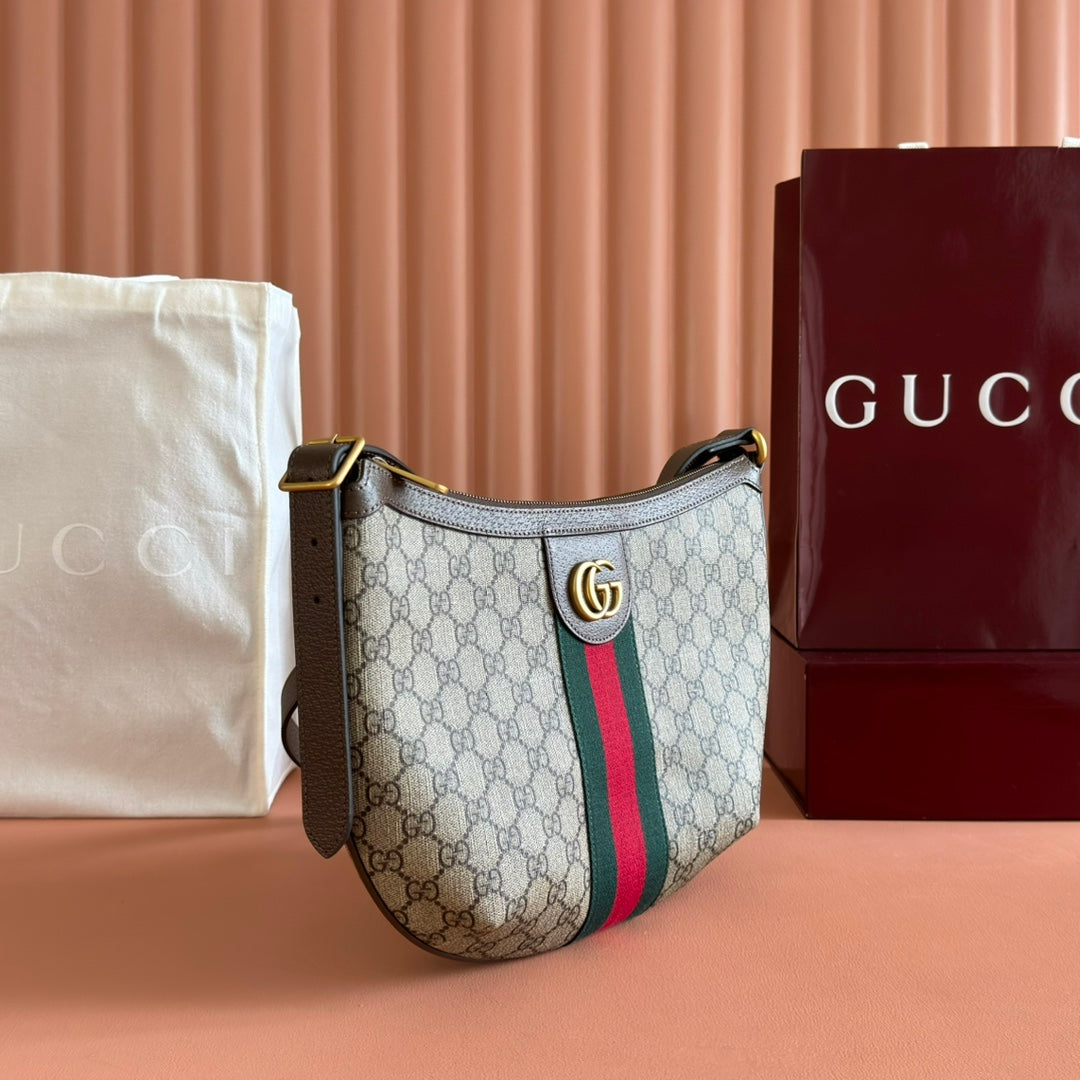 Gucci 25S Epilogue Bag 30 in Beige and Ebony Calfskin