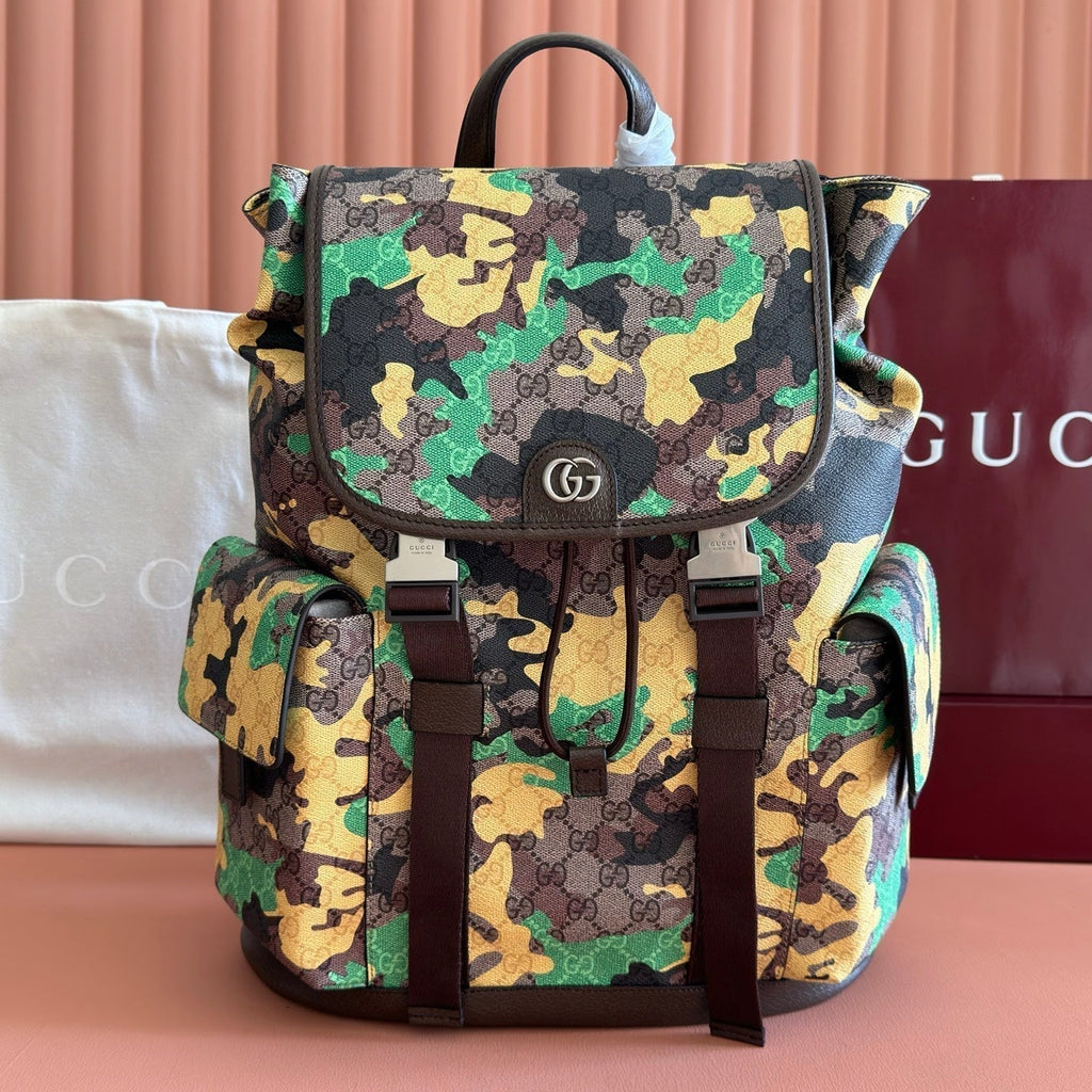 Gucci 26S Backpack 46 in Multicolor Coated Canvas Style 3