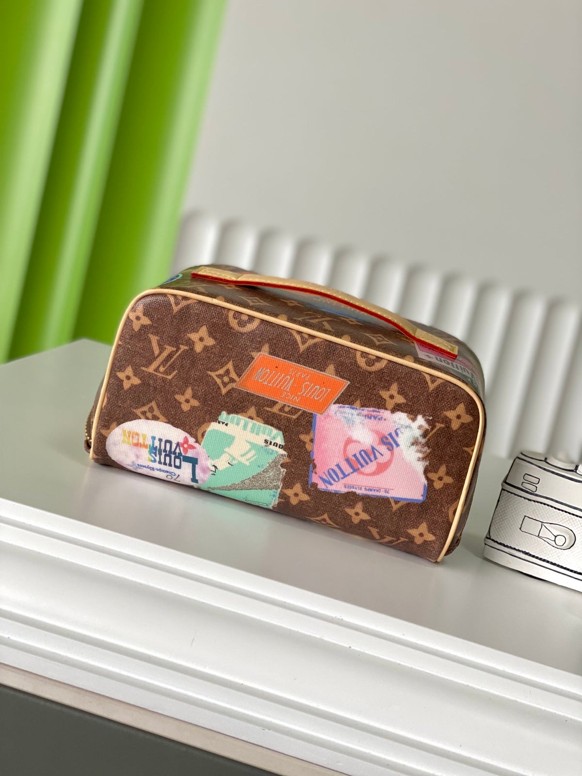 Louis Vuitton Compartments 24 in Brown Monogram Canvas with Gold Lock Bag