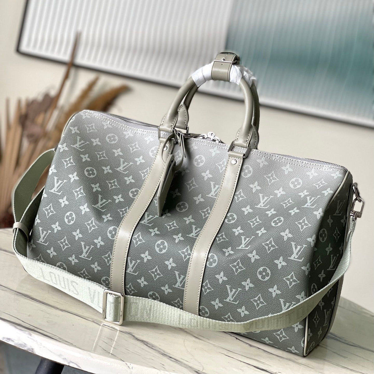 Louis Vuitton Keepall Bandoulière 45 in Gray Monogram Gradient Canvas Bag