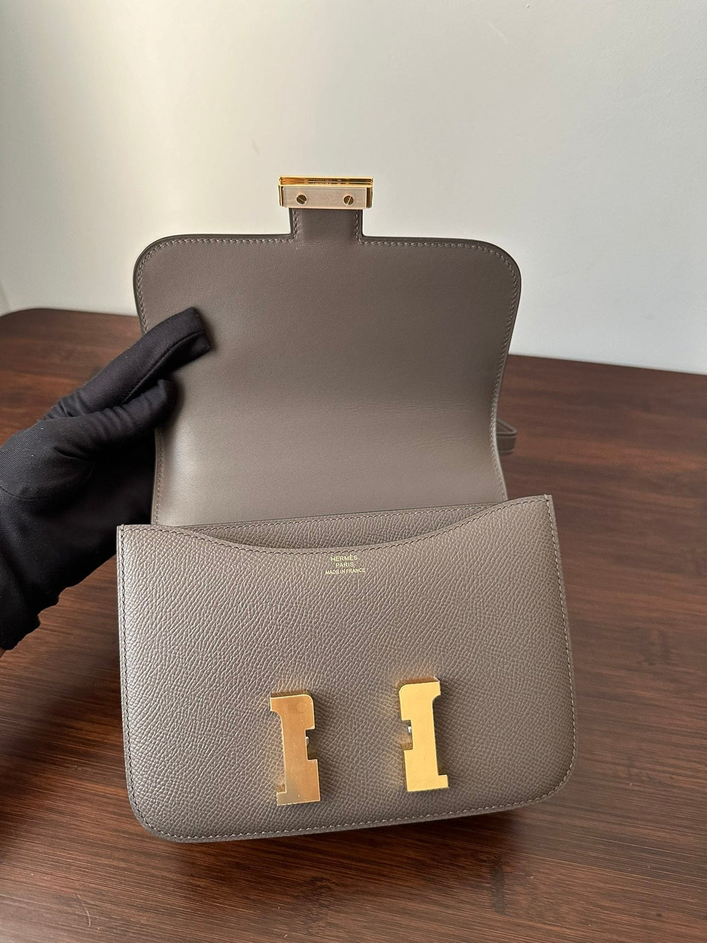 Hermes Constance 18 Etoupe Epsom Gold Hardware Bag